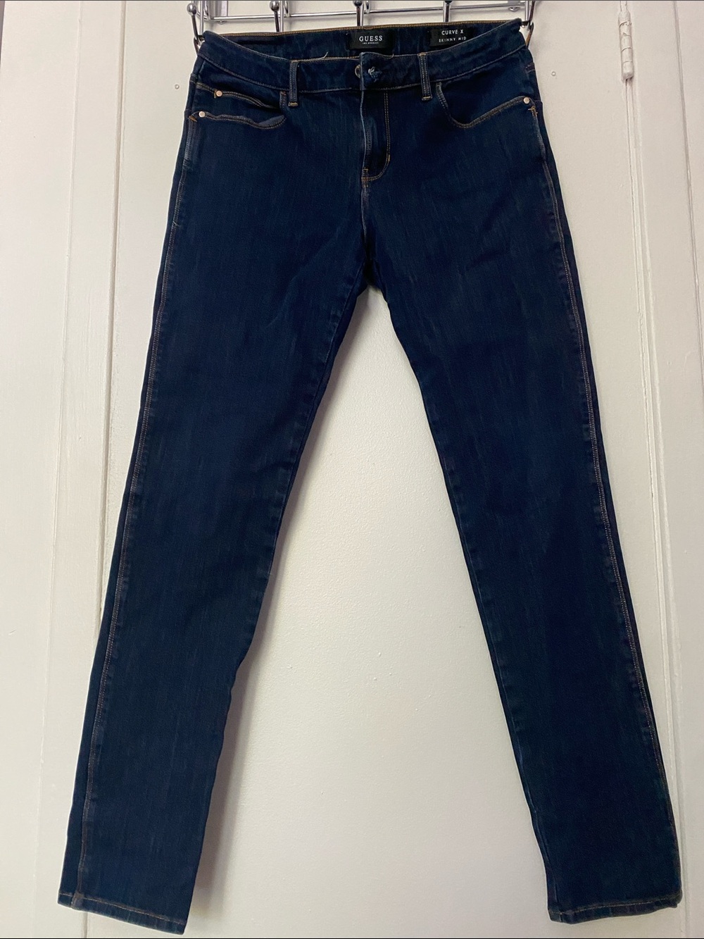 GUESS Women's Dark Indigo Skinny Jeans